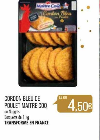 Cordon Bleu De Poulet Maître Coq