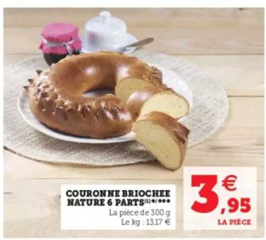 couronne briochée nature 6 parts