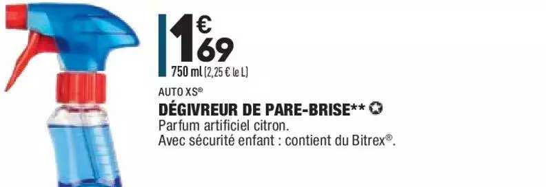 dégivreur de pare-brise auto xs