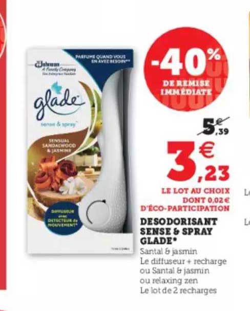 Désodorisant Sense & Spray Glade