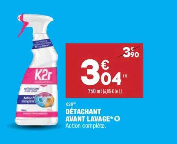 détachant avant lavage k2r