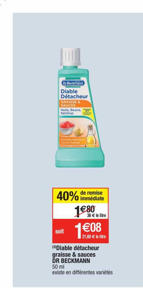 Diable Détacheur Graisse & Sauces Dr Beckmann