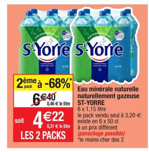 Eau Minérale Naturelle Naturellement Gazeuse St-yorre