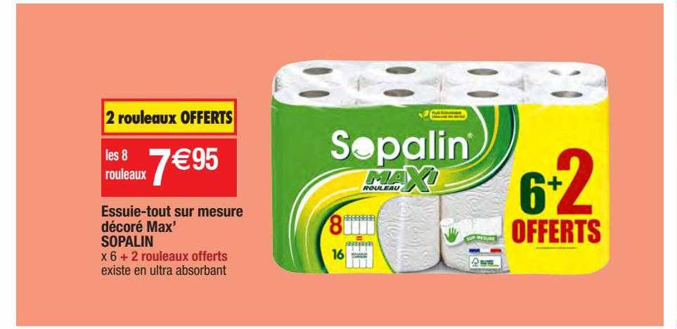 essuie-tout sur mesure décoré max' sopalin