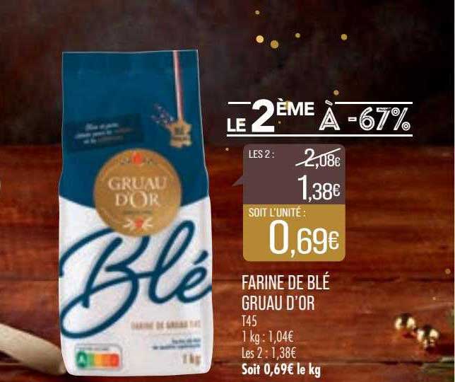 farine de blé gruau d'or