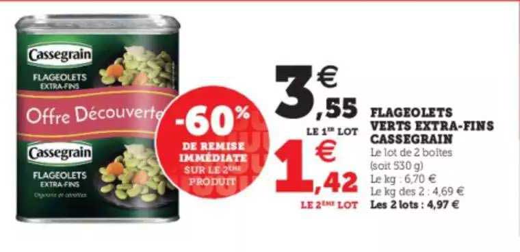 flageolets verts extra-fins cassegrain