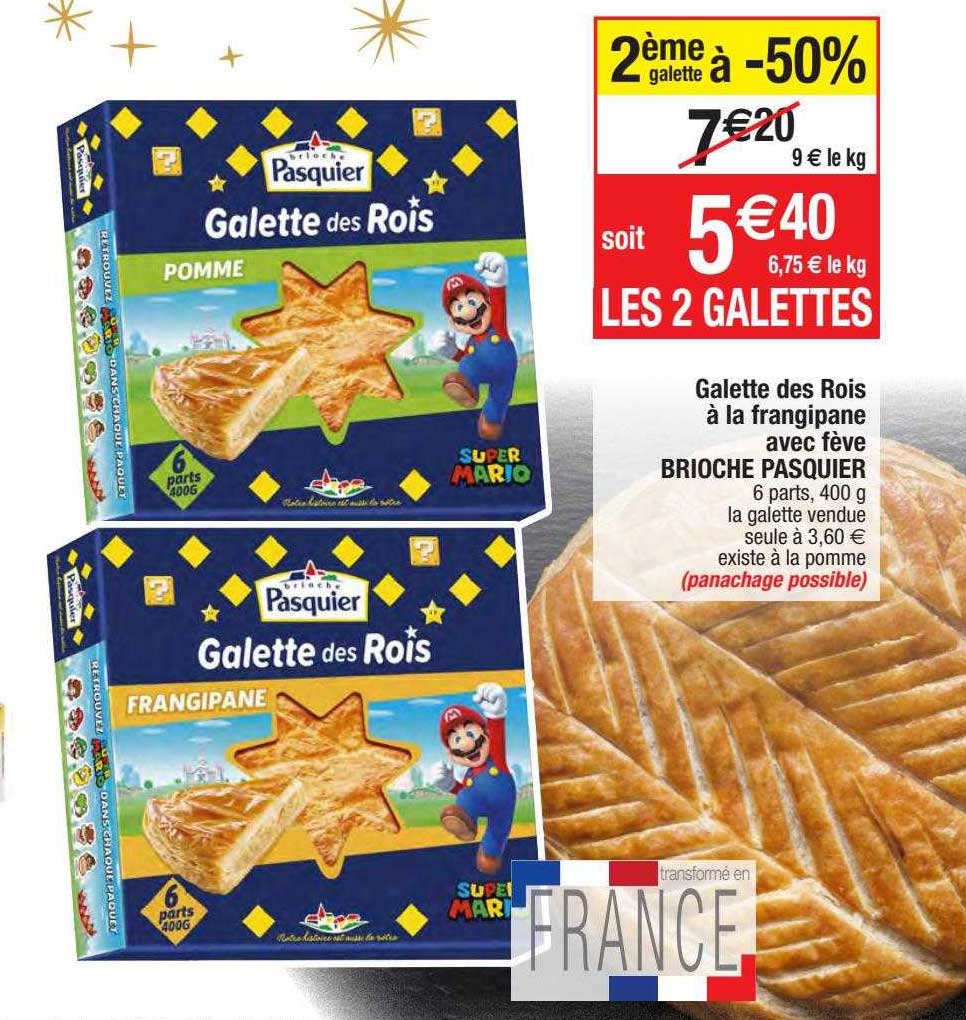 galette des rois à la frangipane avec fève brioche pasquier