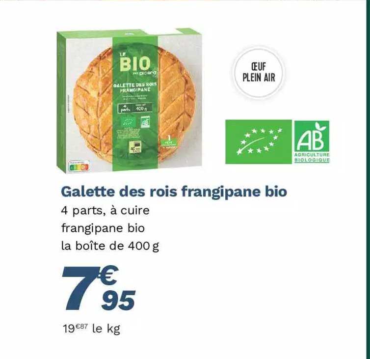 galette des rois frangipane bio