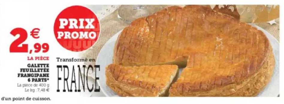 galette feuilletée frangipane 6 parts