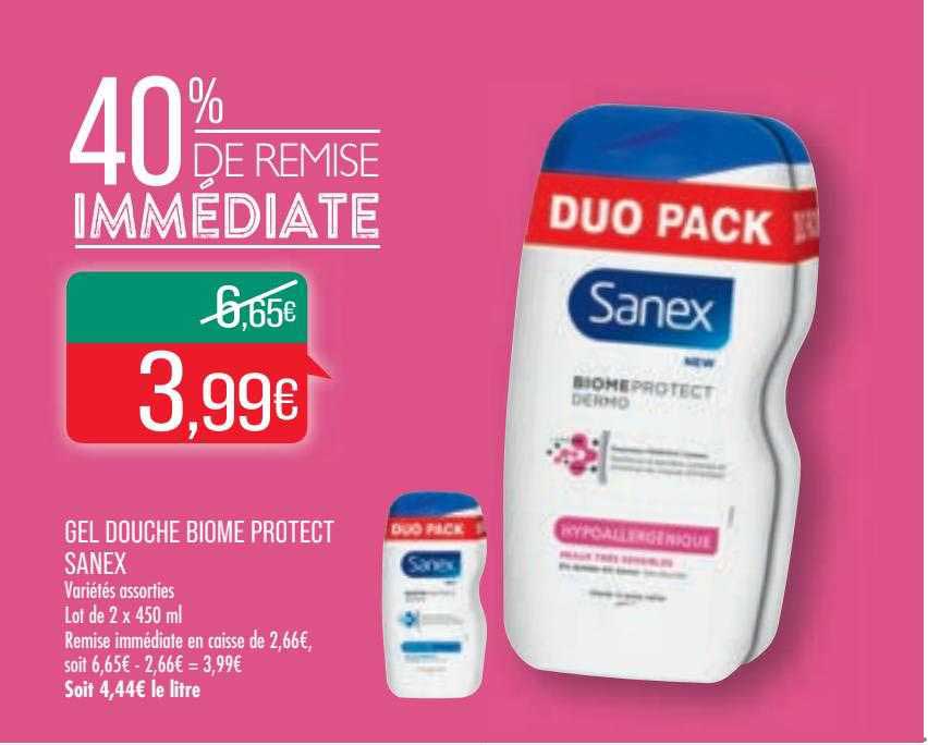 gel douche biome protect sanex