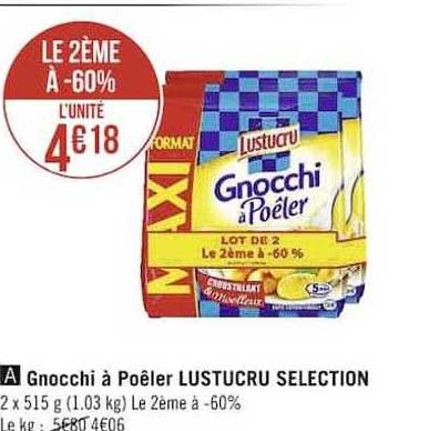 Gnocchi à Poêler Lustucru Sélection