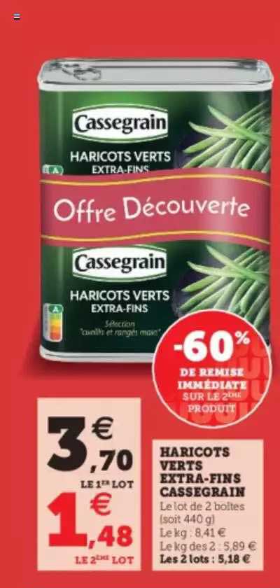 haricots verts extra-fins cassegrain