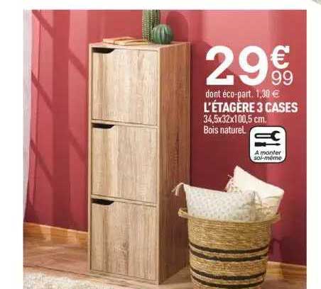 l'étagère 3 cases