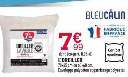 l'oreiller bleucâlin