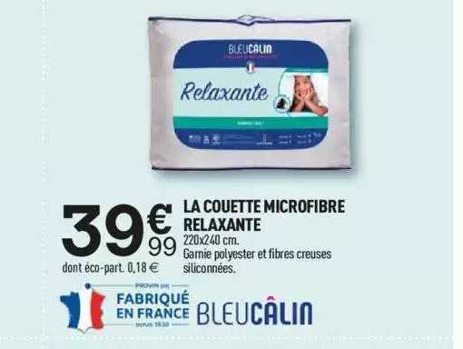 la couette microfibre relaxante bleucâlin