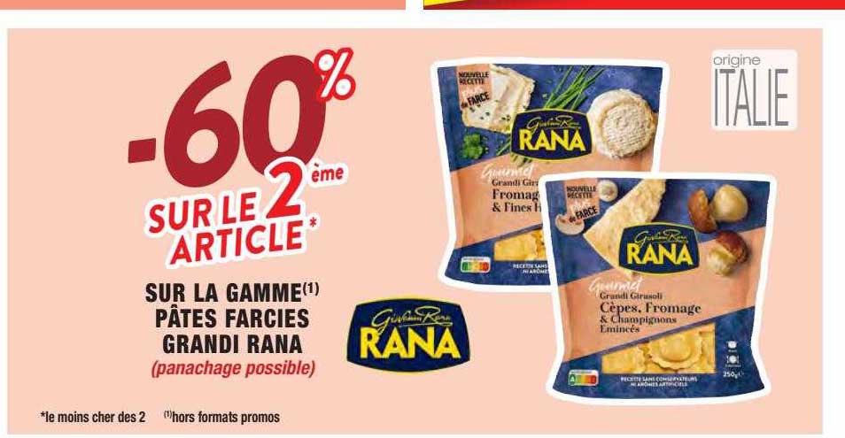 la gamme pâtes farcies grandi rana