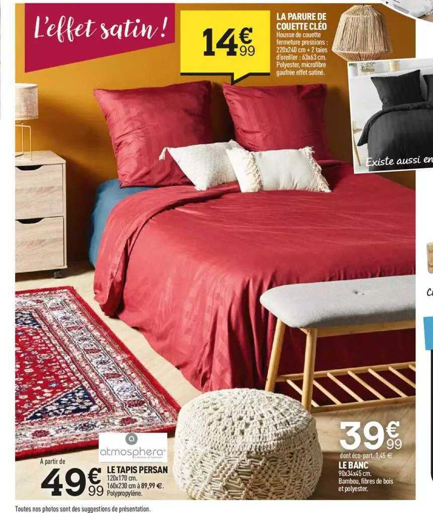 La Parure De Couette Cléo, Le Tapis Persan, Le Banc