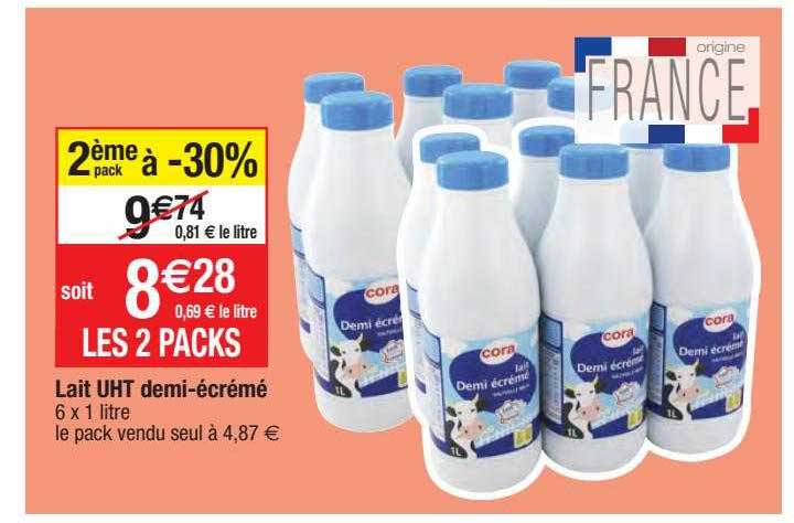 lait uht demi-écrémé