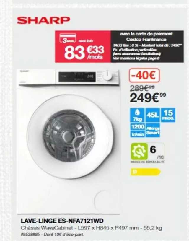 lave-linge sharp