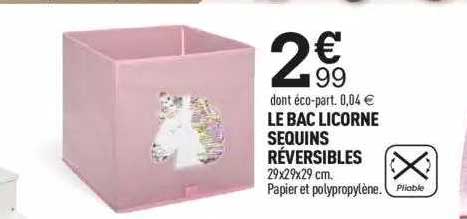 Le Bac Licorne Sequins Réversibles