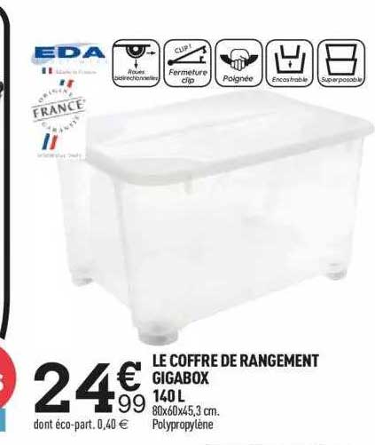 Le Coffret De Rangement Gigabox 140 L Eda