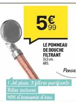 le pommeau de douche filtrant
