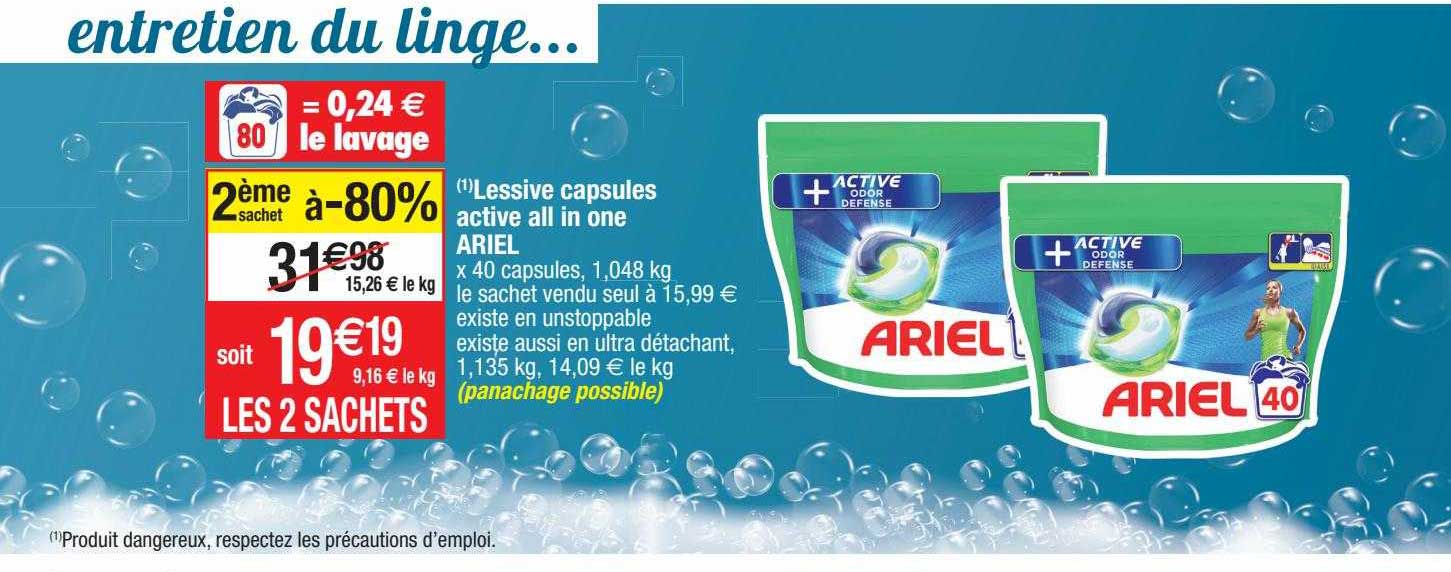 lessive capsules active all in one ariel