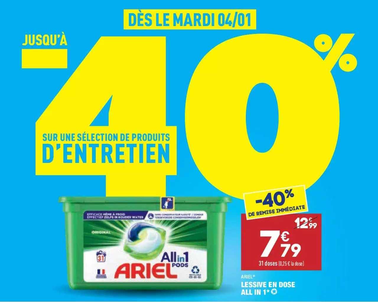 lessive en dose all in 1 ariel