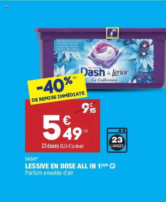 lessive en dose all in 1 dash