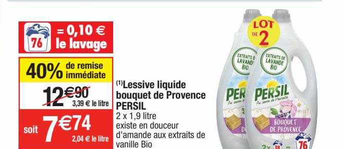 Lessive Liquide Bouquet De Provence Persil
