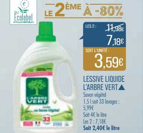 lessive liquide l'arbre vert