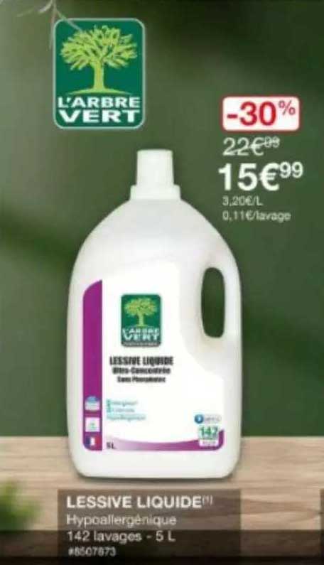lessive liquide l'arbre vert