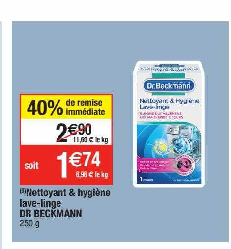 nettoyant & hygiène lave-linge dr beckmann