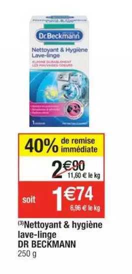 nettoyant & hygiène lave-linge dr beckmann
