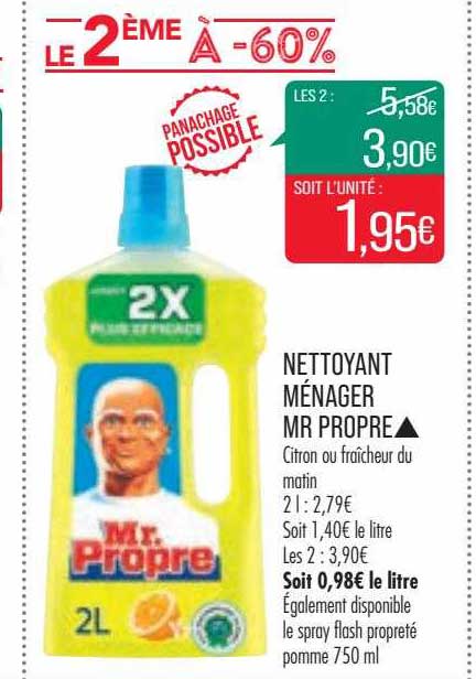 nettoyant ménager mr propre