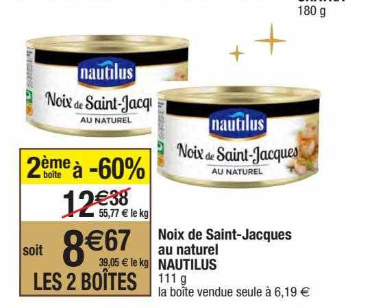 Noix De Saint-jacques Au Naturel Nautilus