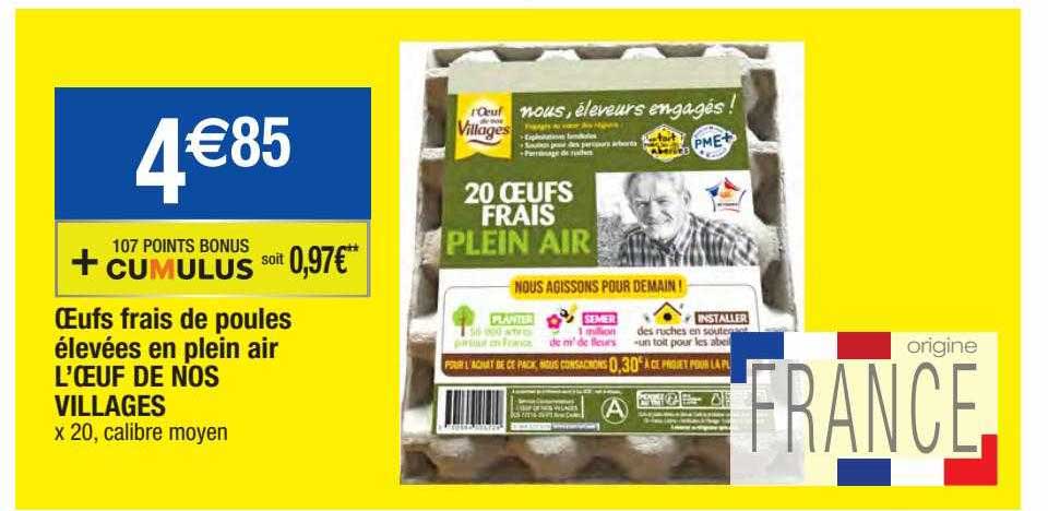 oeufs frais de poules élevées en plein air l’œuf de nos villages