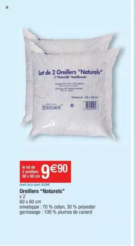 oreillers "naturels"