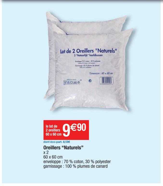 oreillers "naturels"