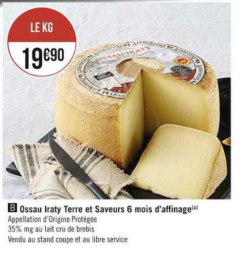 ossau iraty terre et saveurs 6 mois d'affinage