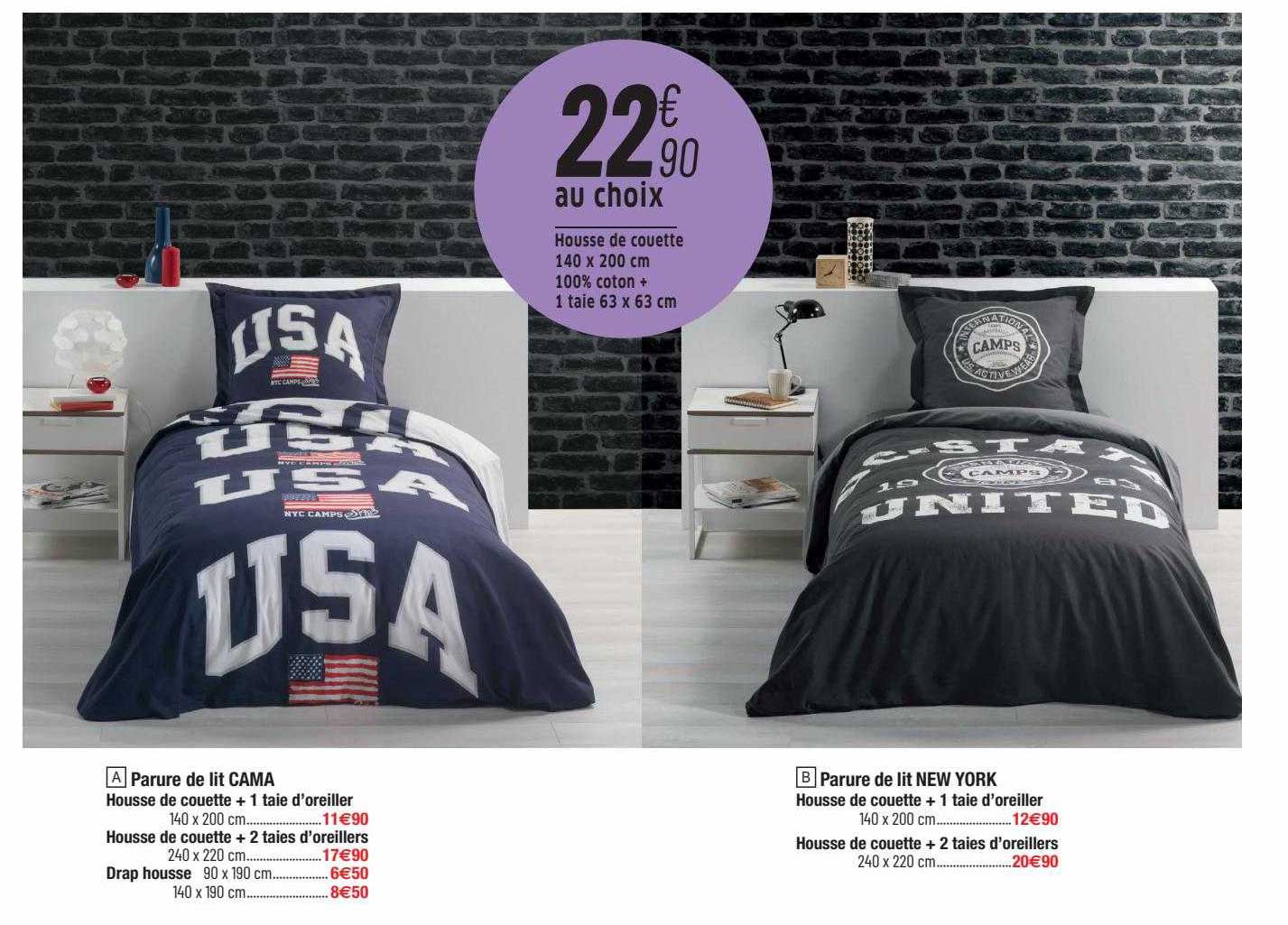 parure de lit cama, parure de lit new york