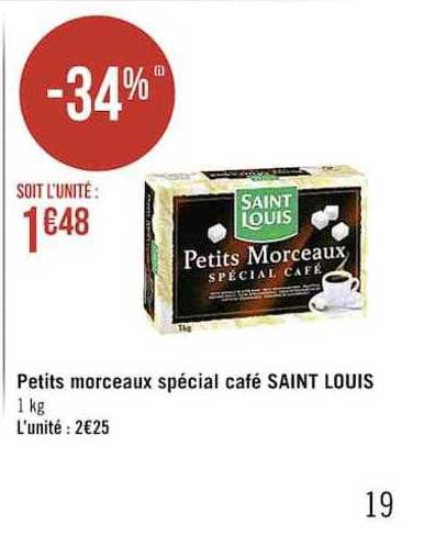 petits morceaux spécial café saint louis