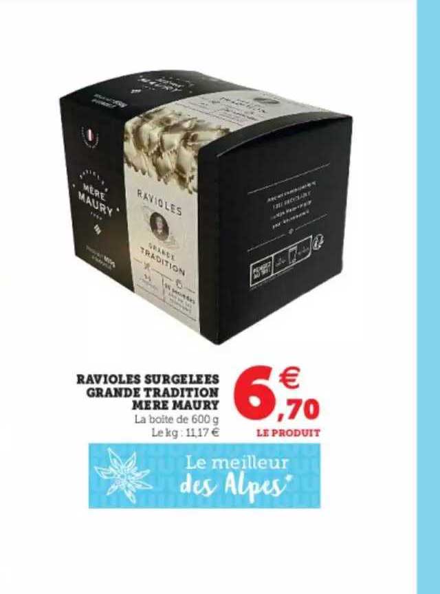 ravioles surgelées grande tradition mère maury