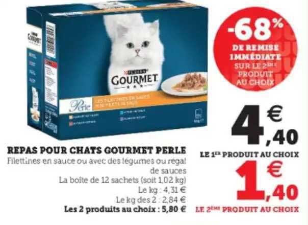 Repas Pour Chats Gourmet Perle