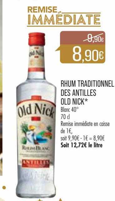 rhum traditionnel des antilles old nick