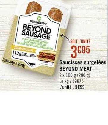 saucisses surgelées beyond meat