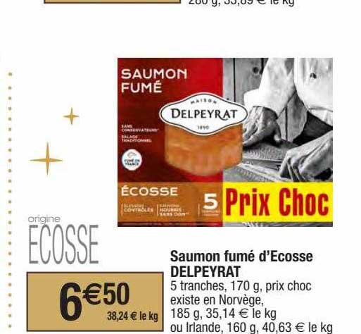 saumon fumé d'écosse delpeyrat