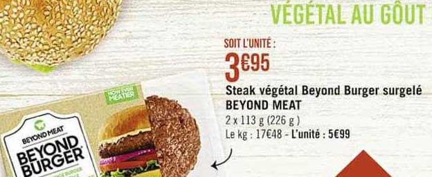 steak végétal beyond burger surgelé beyond meat