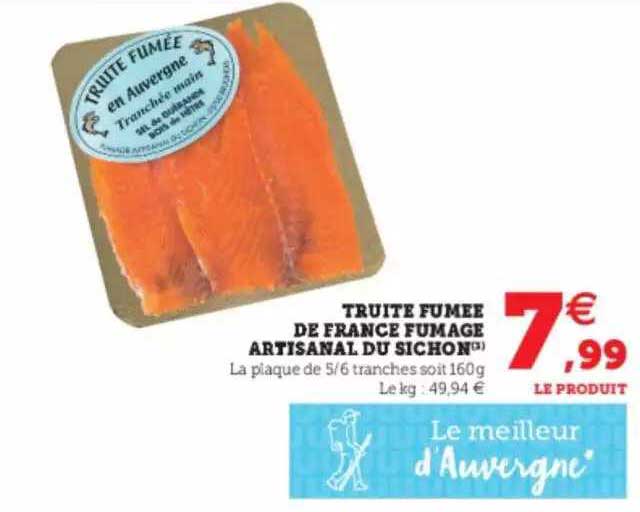 truite fumée de france fumage artisanal du sichon