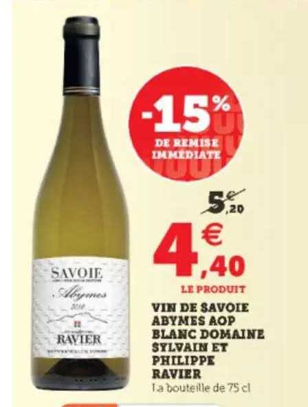 vin de savoie abymes aop blanc domaine sylvain et philippe ravier